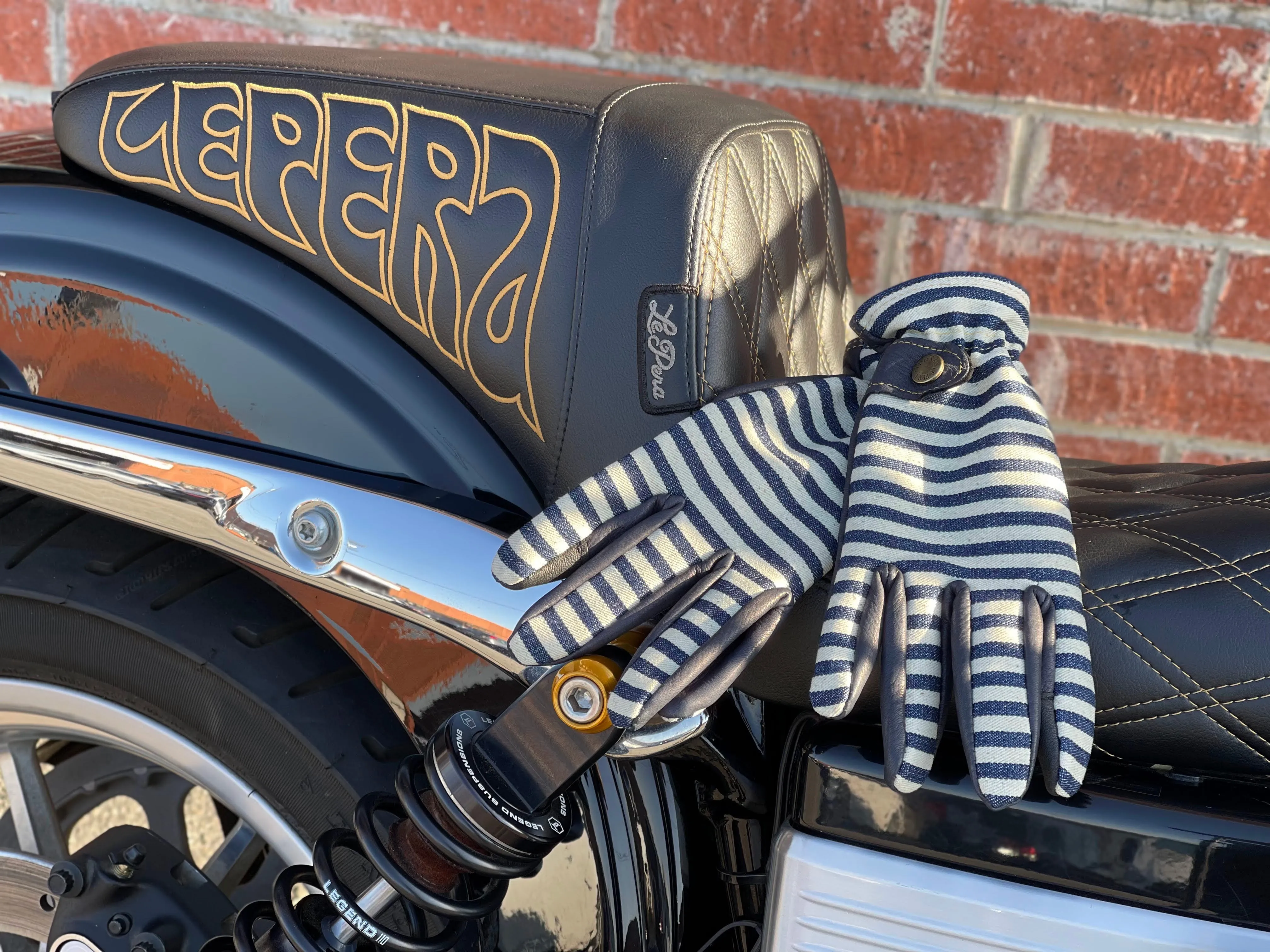 Le Pera Striped Gloves