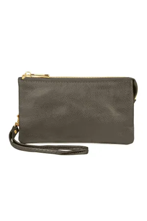 Leather Wallet with Detachable Wristlet Pewter - Pack of 6