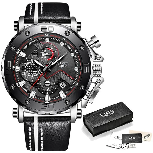 Lige Men's Military Watch