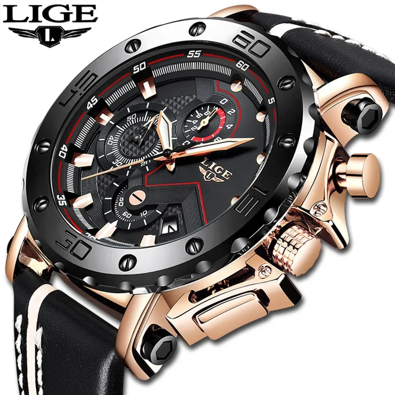 Lige Men's Military Watch