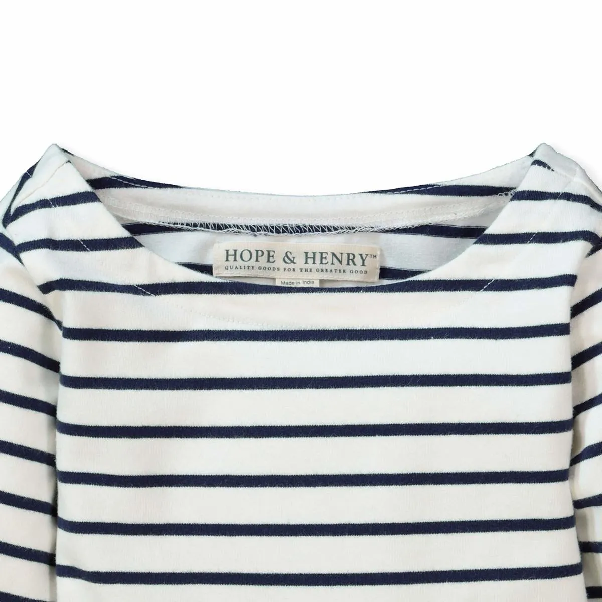 Lightweight Skater Dress - White & Navy Stripe