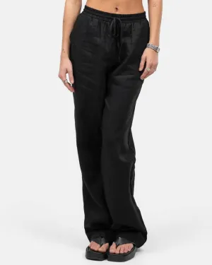 Linen Pants High-waisted Black
