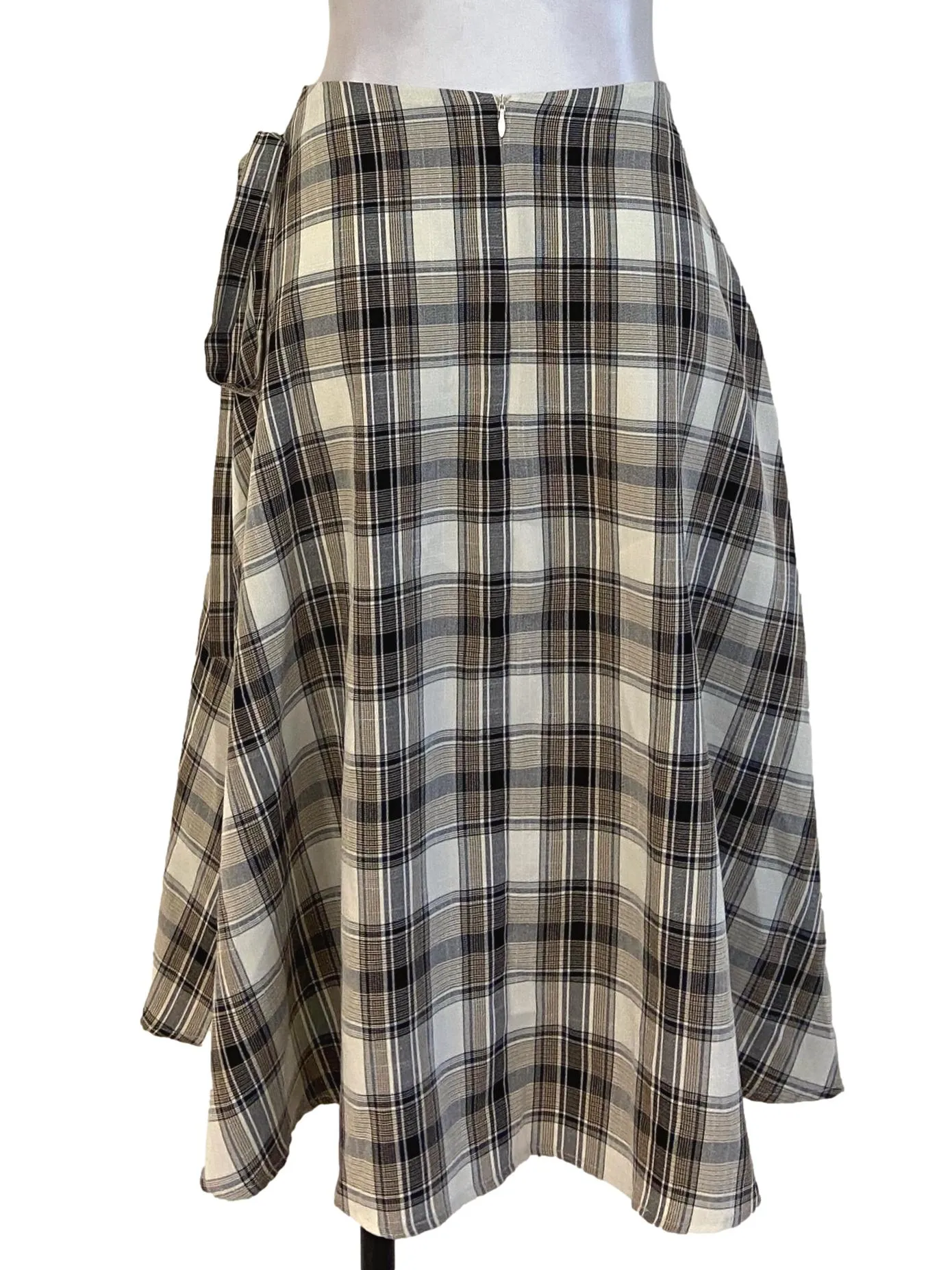 Linen Tartan Wrap Skirt TTR