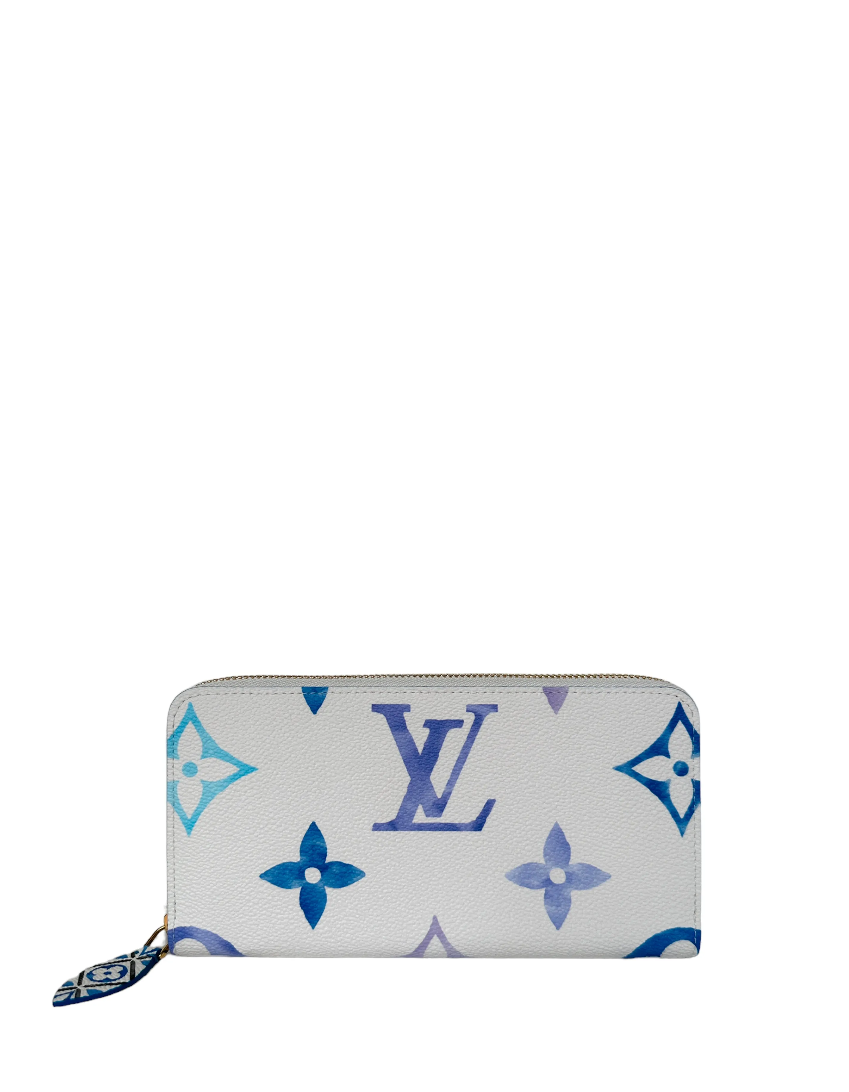 Louis Vuitton 2023 Blue Monogram Giant By The Pool Zippy Wallet