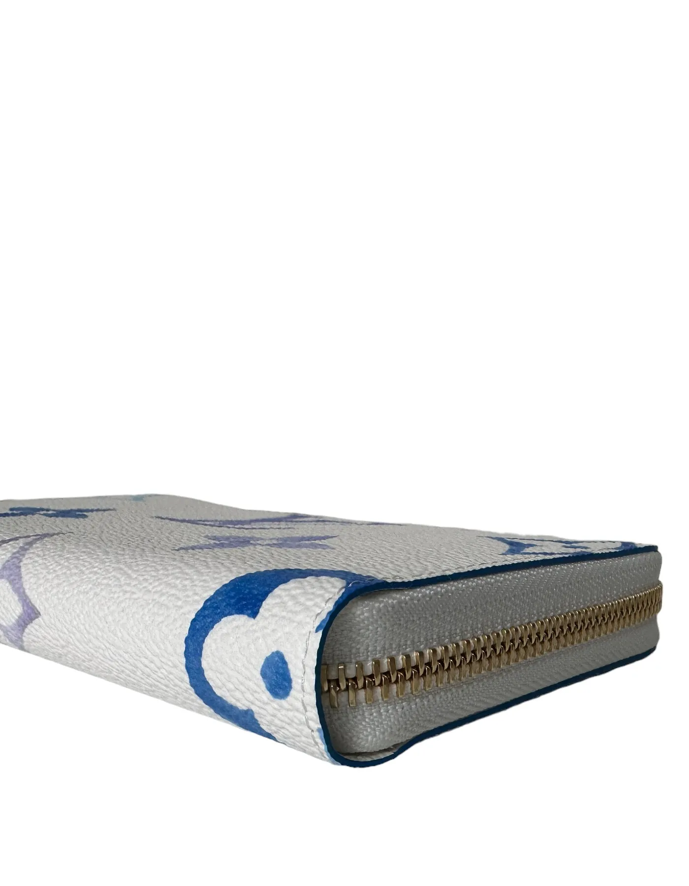 Louis Vuitton 2023 Blue Monogram Giant By The Pool Zippy Wallet