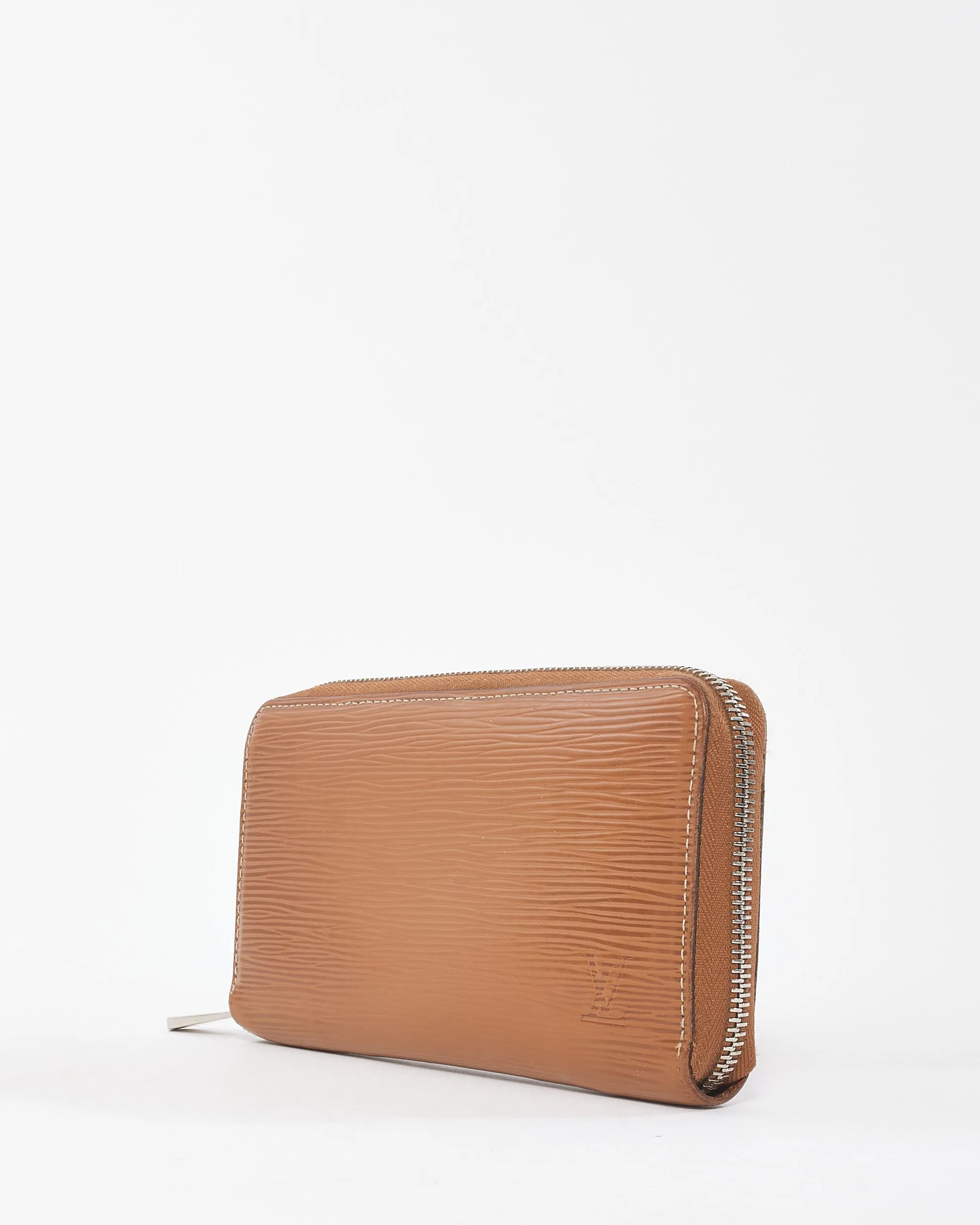 Louis Vuitton Brown Leather Epi Long Zip Wallet