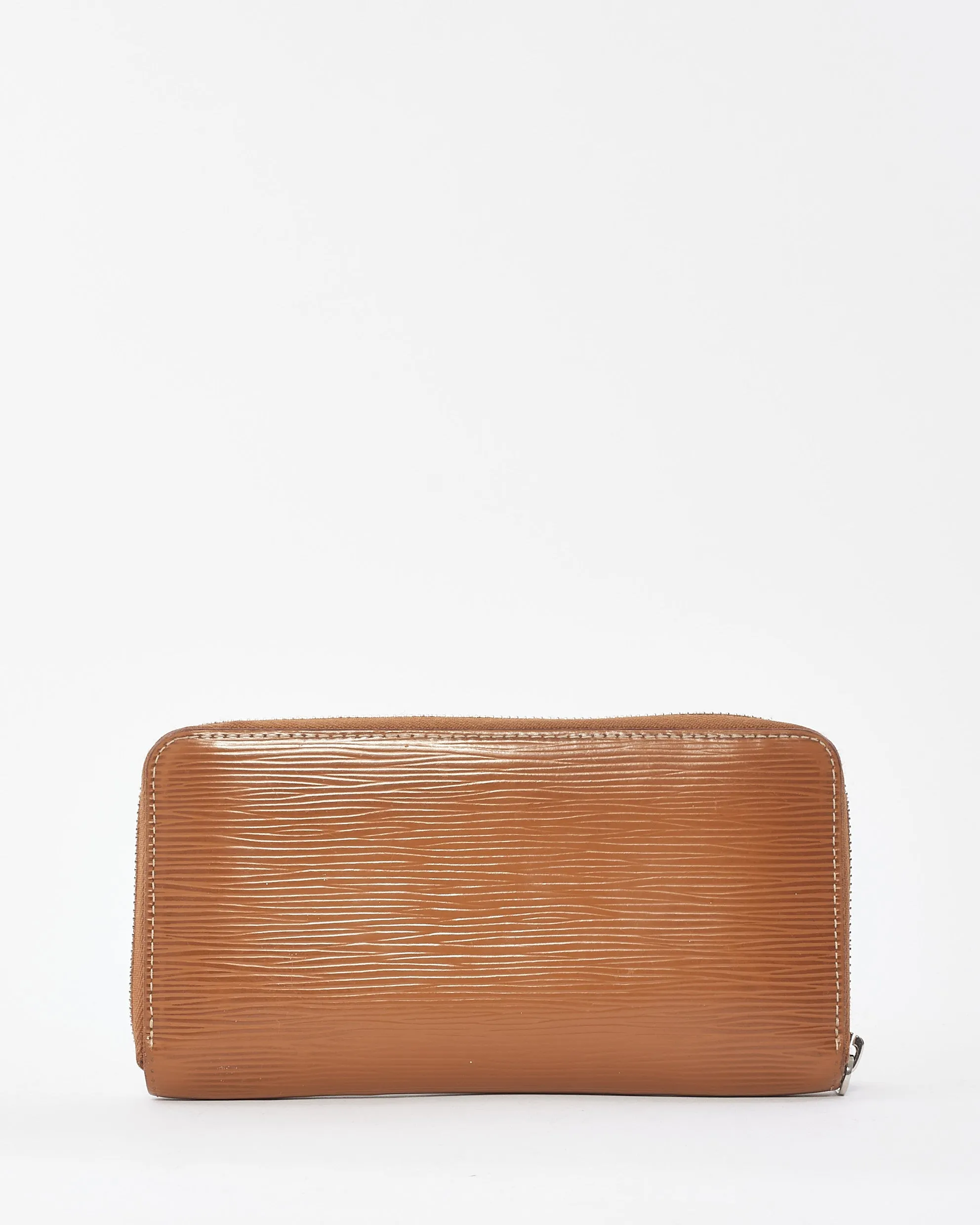 Louis Vuitton Brown Leather Epi Long Zip Wallet