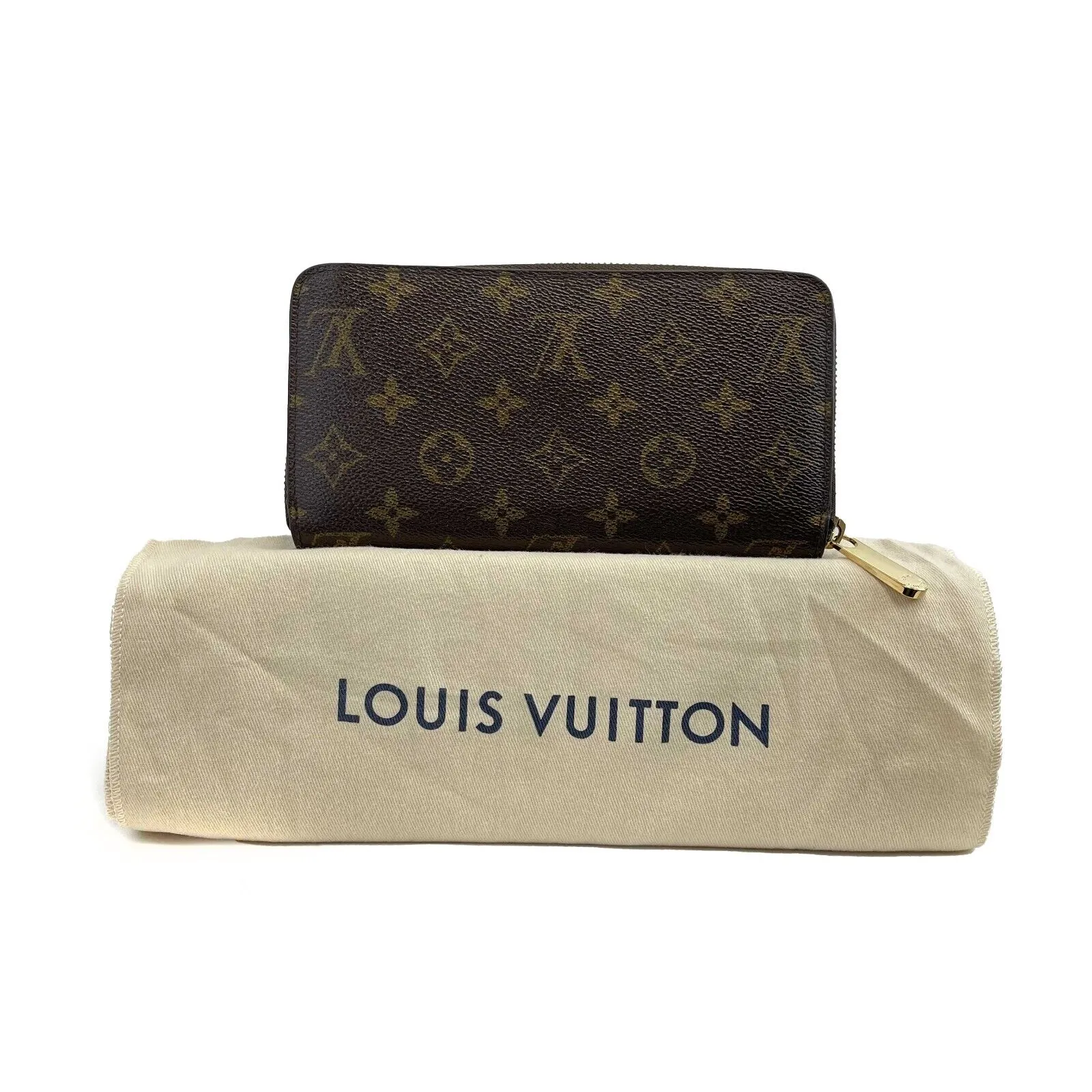 Louis Vuitton - LV Brown / Tan Monogram Zip Around Zippy Wallet