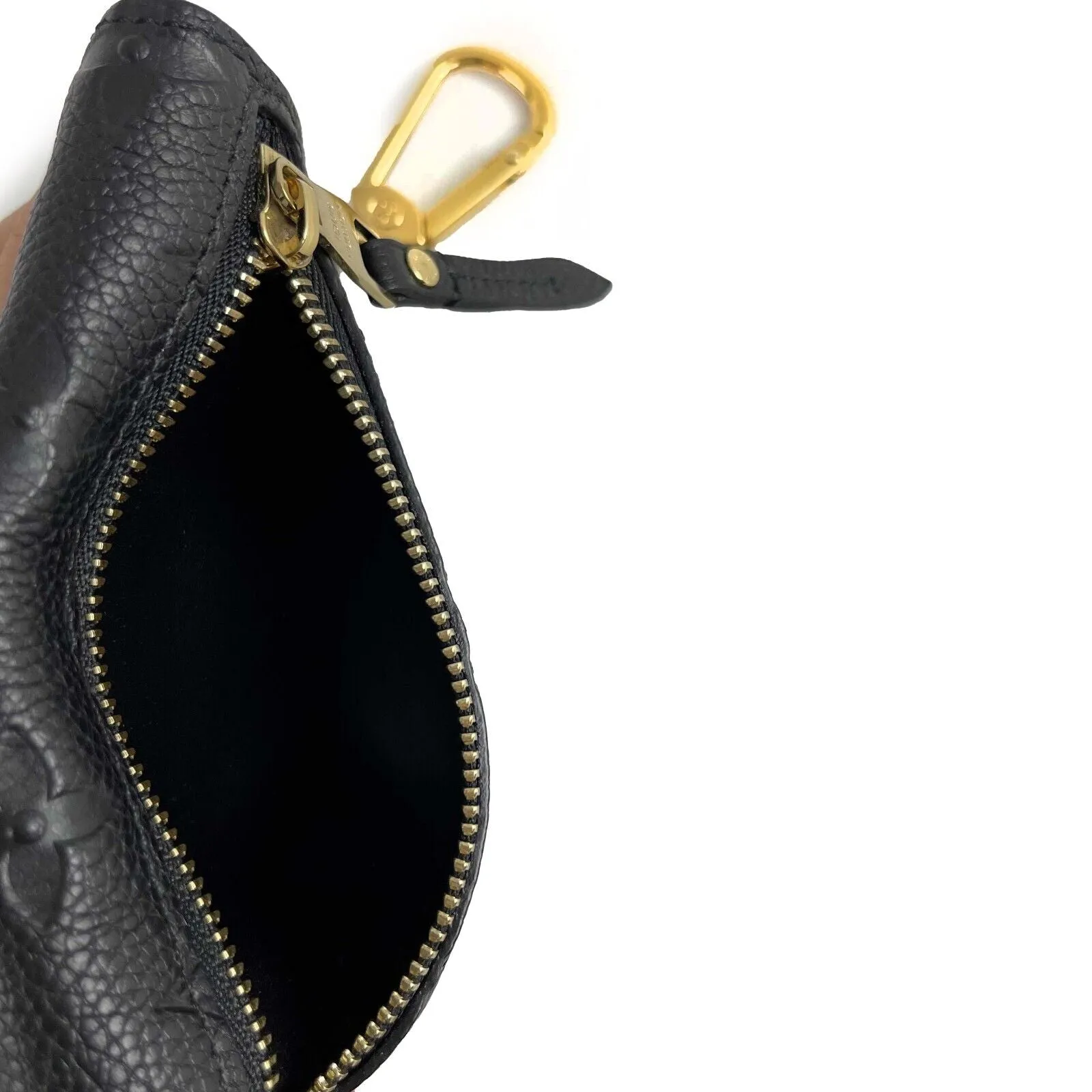 Louis Vuitton - LV Key Pouch - Black Monogram Empreinte Leather