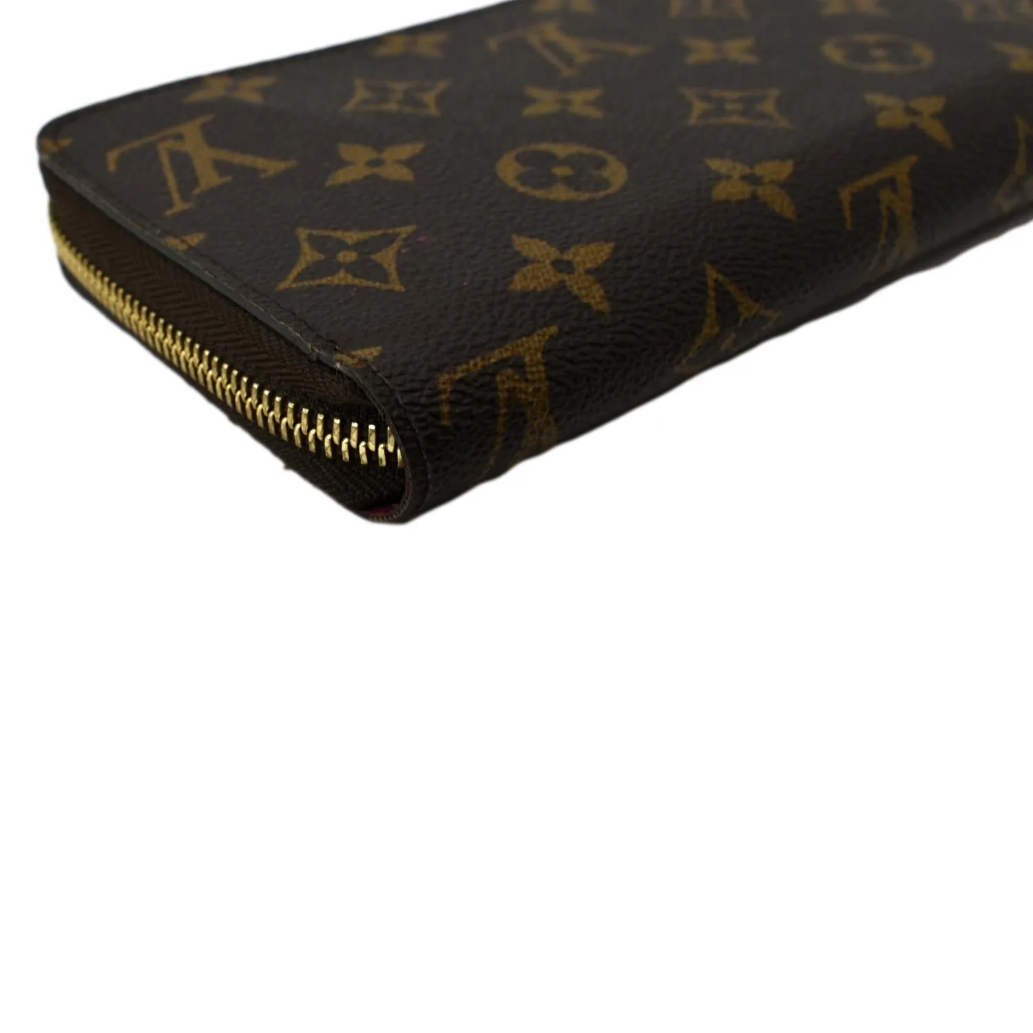 LOUIS VUITTON Zip Around Monogram Canvas Wallet Brown