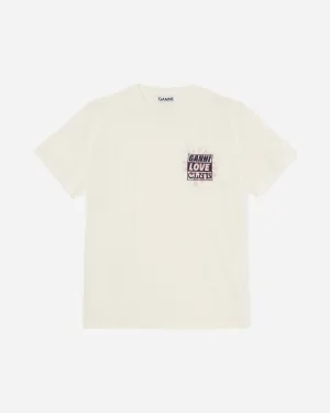 Loveclub Print O-neck T-shirt - Egret