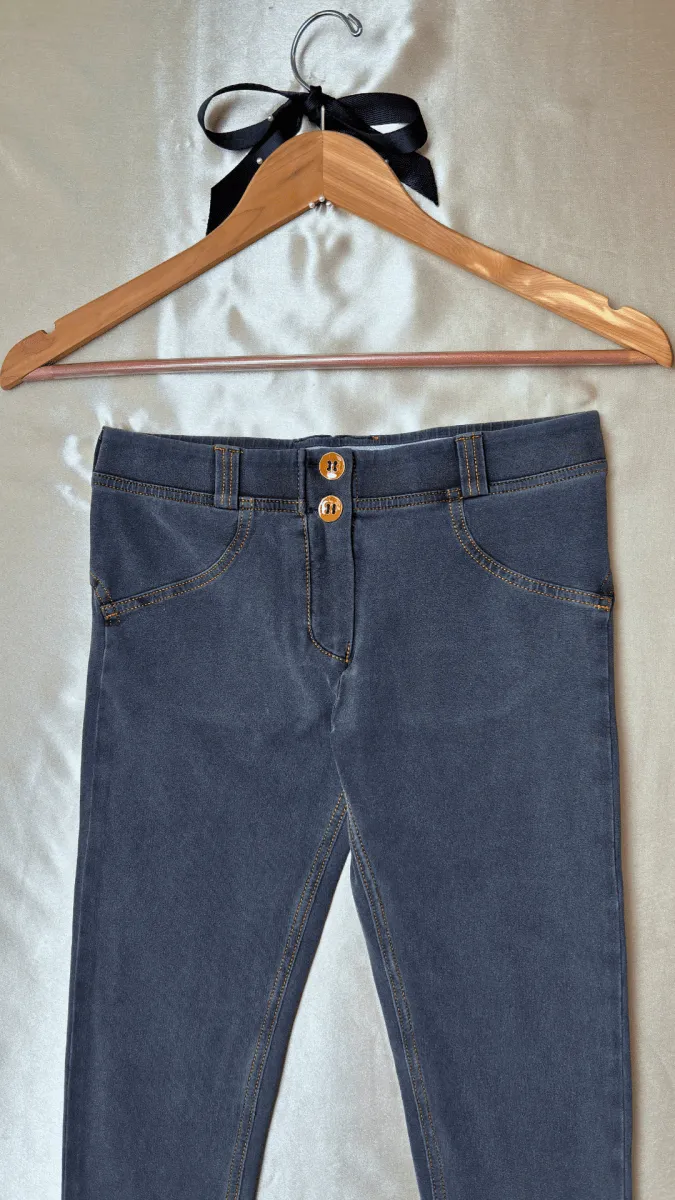 Low Rise Stay Up Butt Enhancer Gray Jeggings