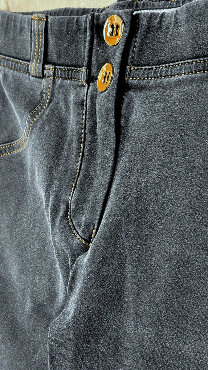 Low Rise Stay Up Butt Enhancer Gray Jeggings