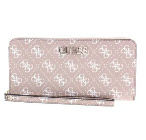 MACI SLG LARGE ZIP AROUND GUESS PRINT (TAN) ROSEWO