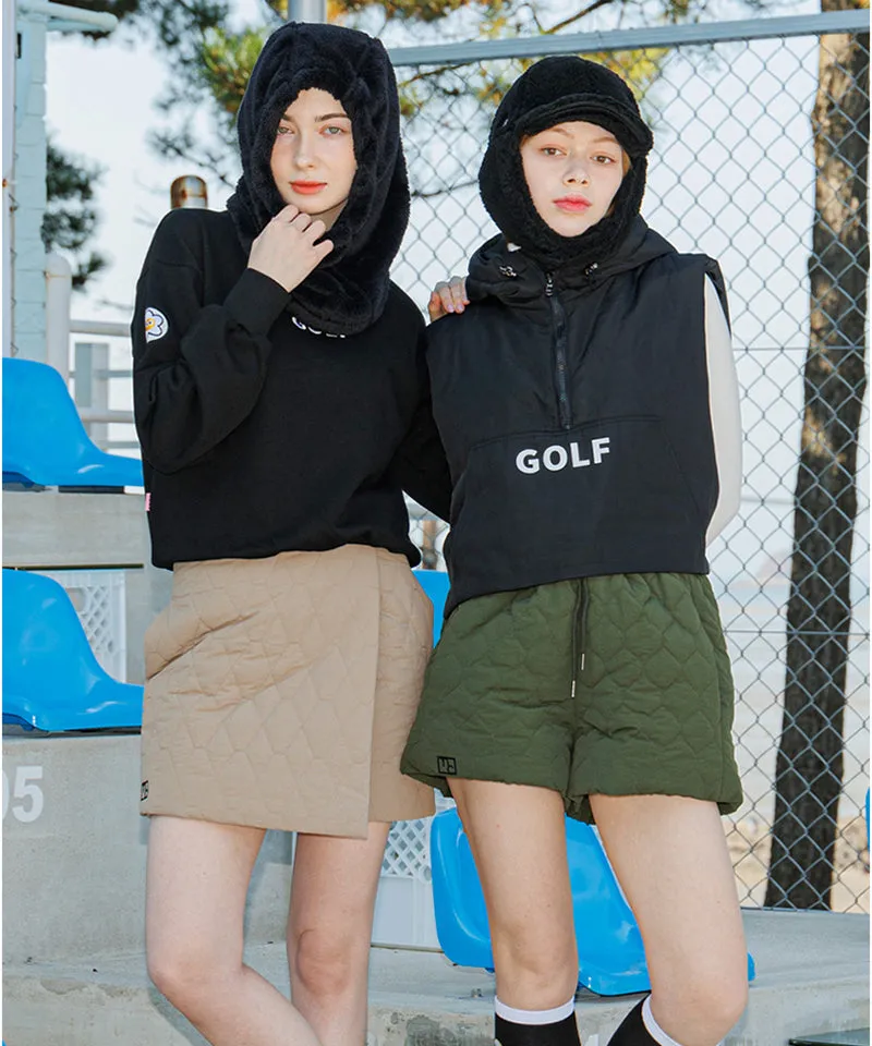 MACKY Golf: Padded Wrap Mini Skirt - Beige