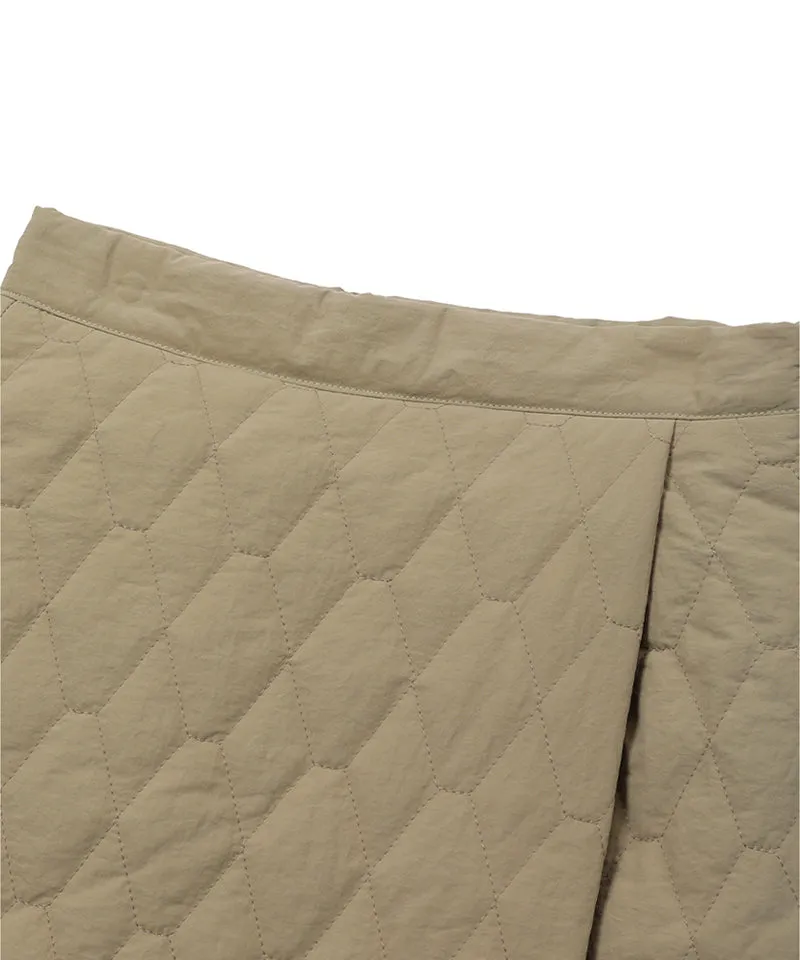 MACKY Golf: Padded Wrap Mini Skirt - Beige