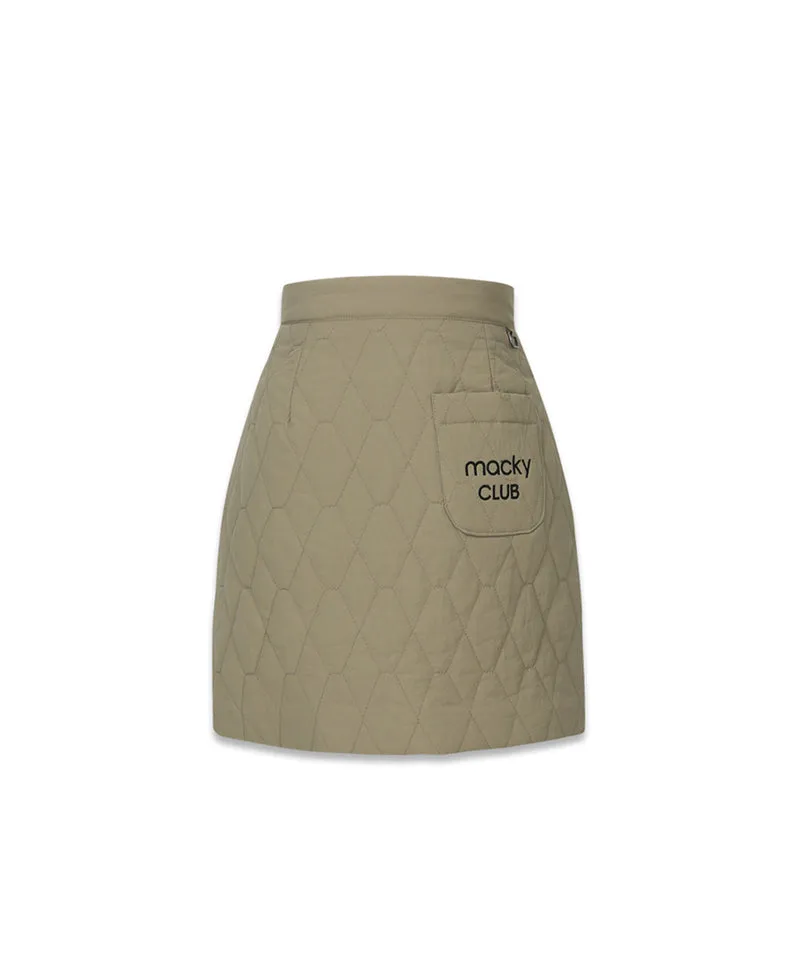 MACKY Golf: Padded Wrap Mini Skirt - Beige