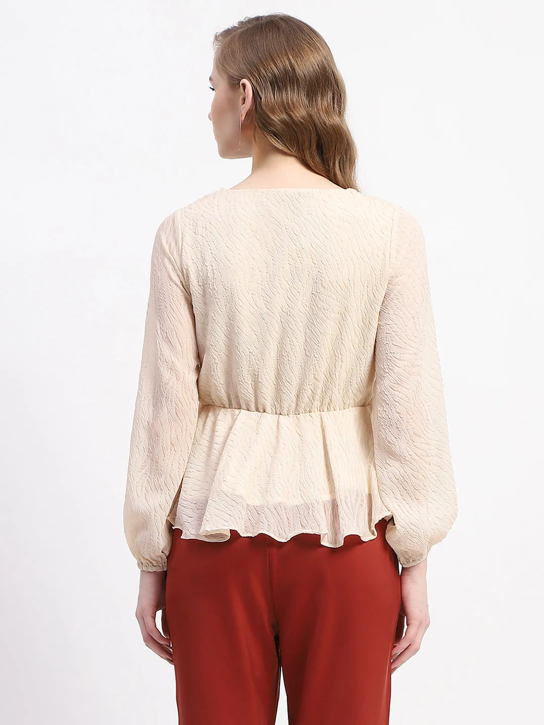 Madame Beige Empire Waist Top