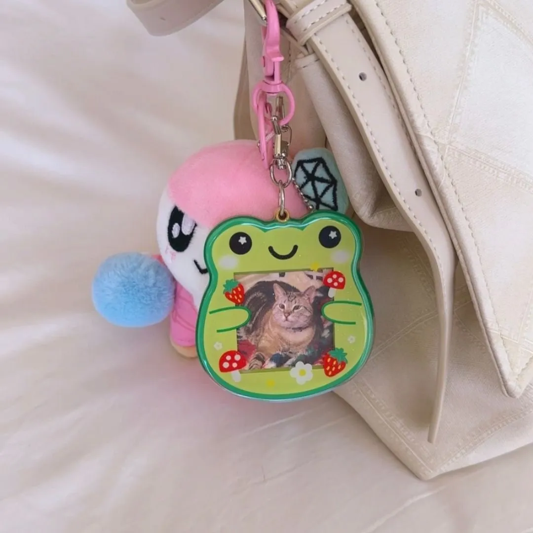 Magnetic Photo Holder Acrylic Keychain