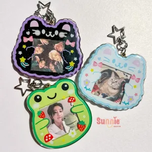 Magnetic Photo Holder Acrylic Keychain