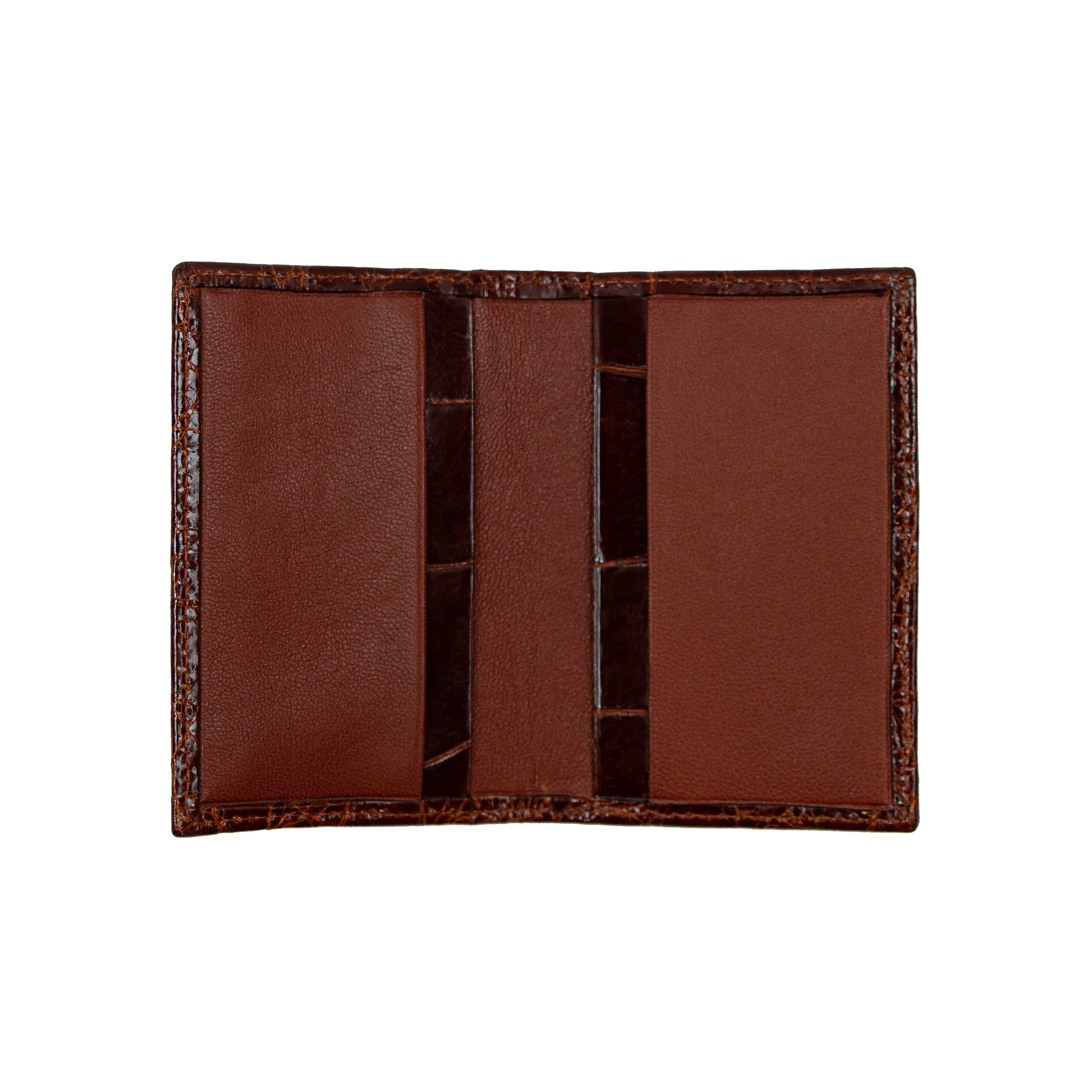 Mahogany Alligator Card Holder