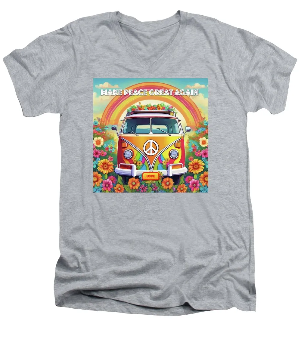 MAKE PEACE GREAT AGAIN - Love Van - Men's V-Neck T-Shirt