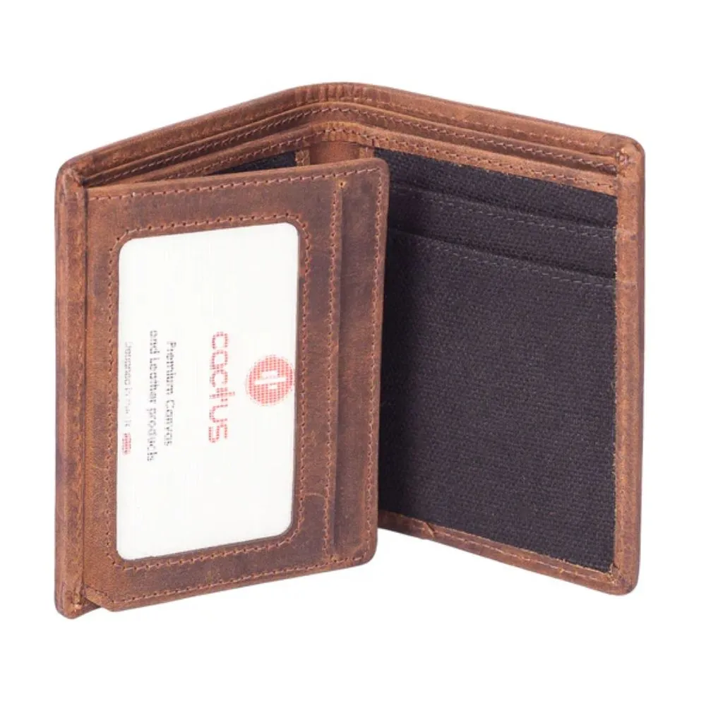 Mala Leather Black Cactus Note and Card Holder