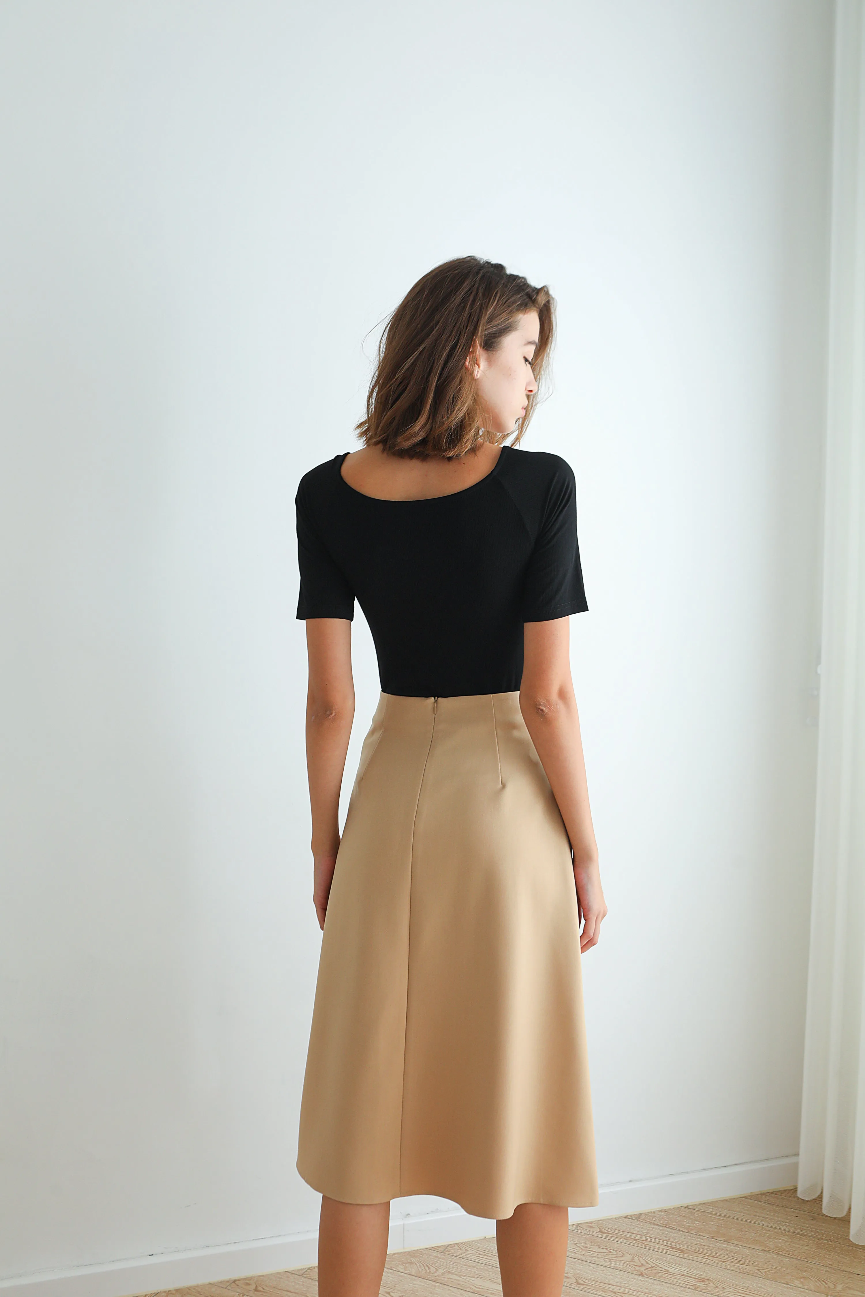 Marcia Pleated Midi Skirt