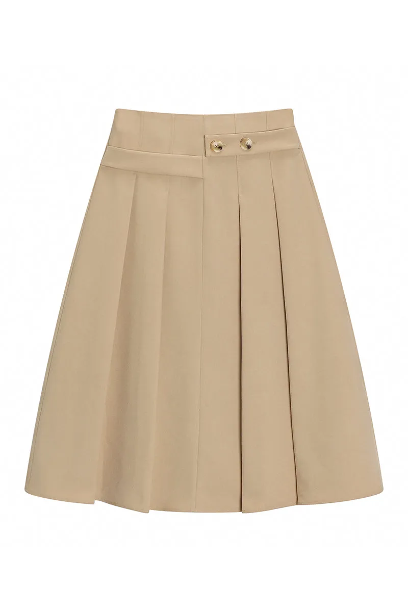 Marcia Pleated Midi Skirt
