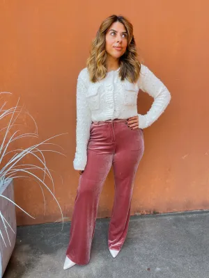 Mauve Velvet Pants