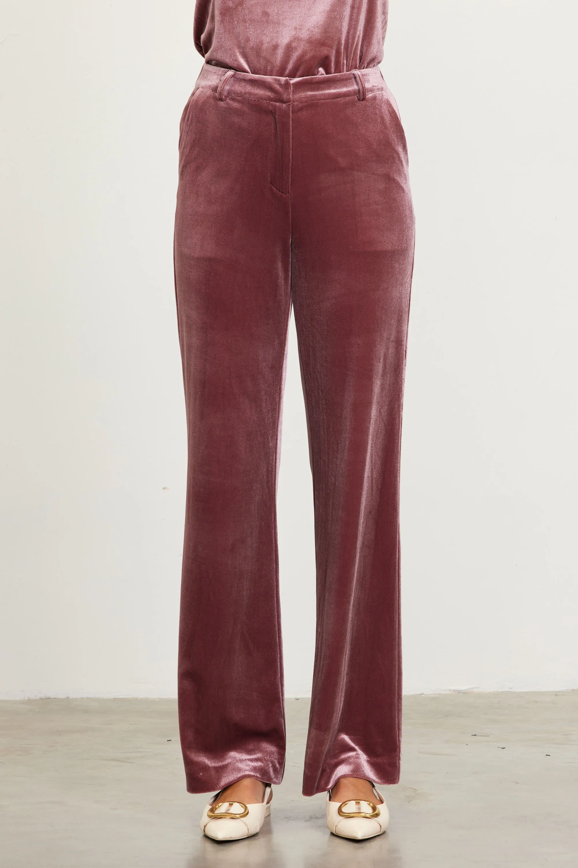 Mauve Velvet Pants