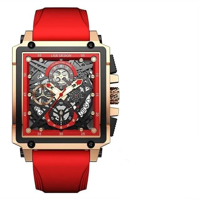 Men Brand New Luxury Quartz Square Wrist Watches