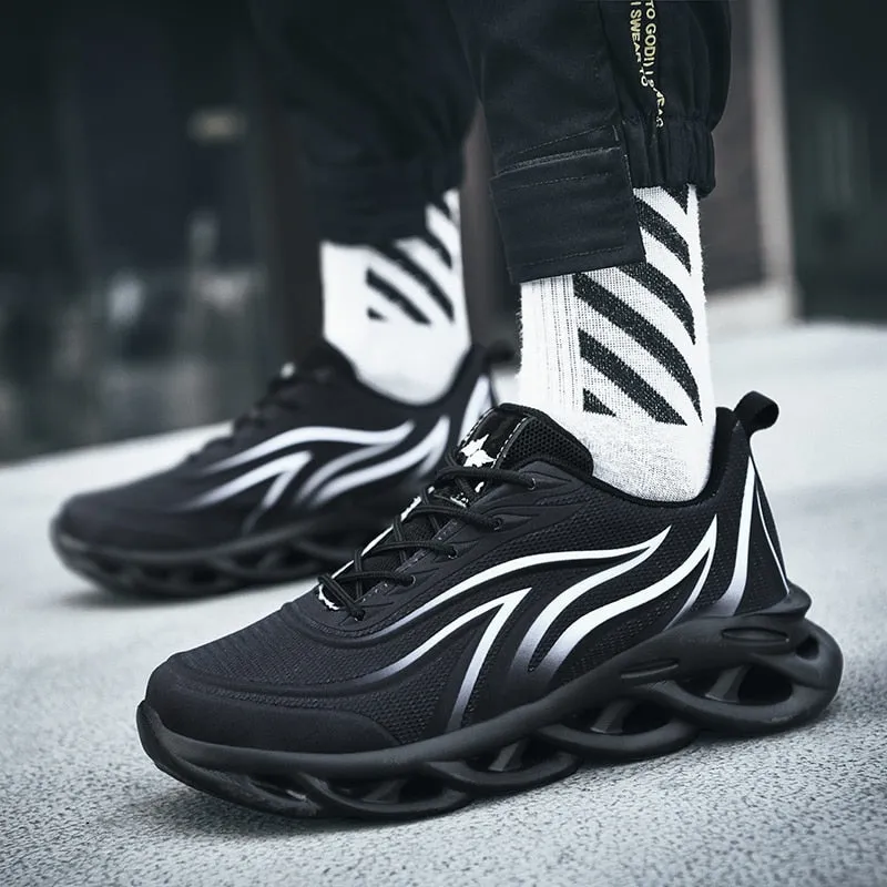 Men Sneakers Lace Up Low Top Jogging Shoes