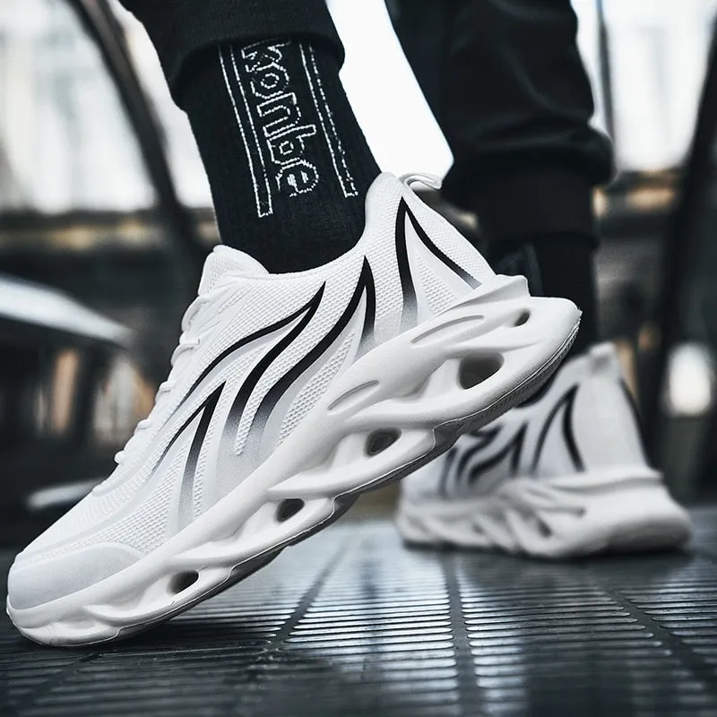 Men Sneakers Lace Up Low Top Jogging Shoes
