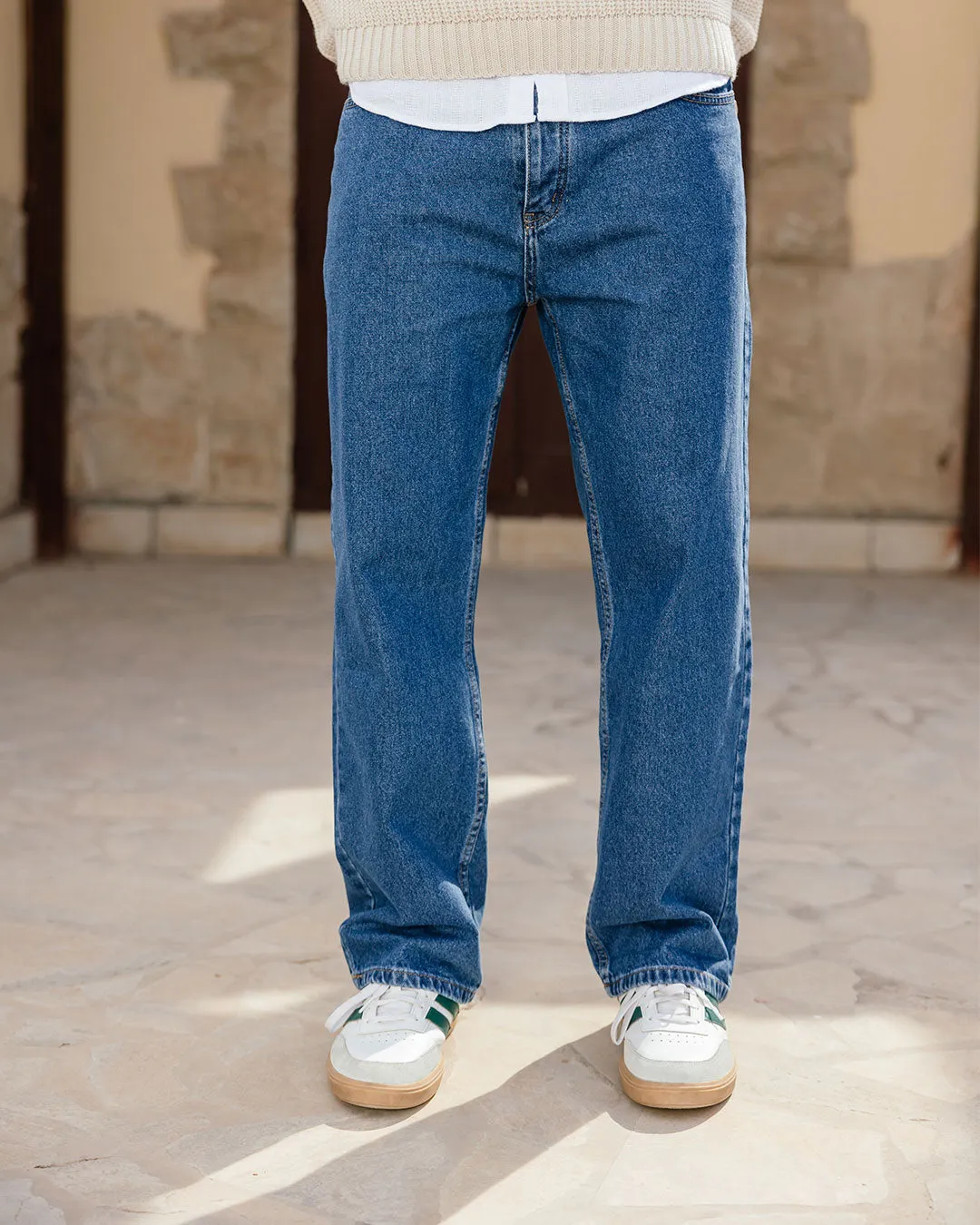 Men Wide Leg Denim Pants