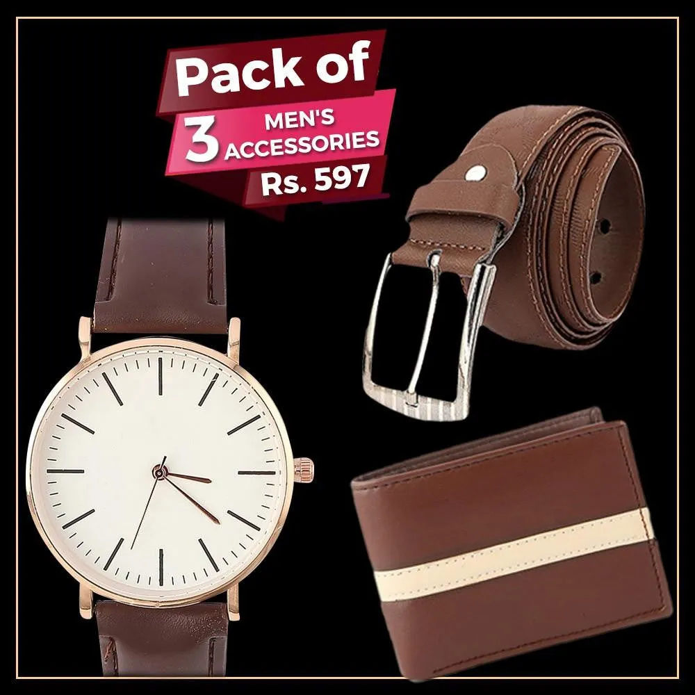 Men's Accessories Pack Of 3 - Multi