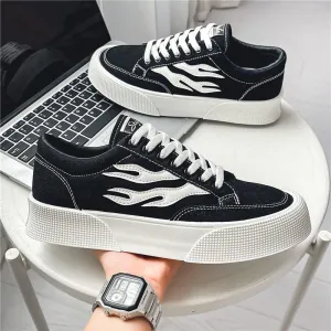 Men's All-match Low Top Canvas Shoes Platform Sneakers