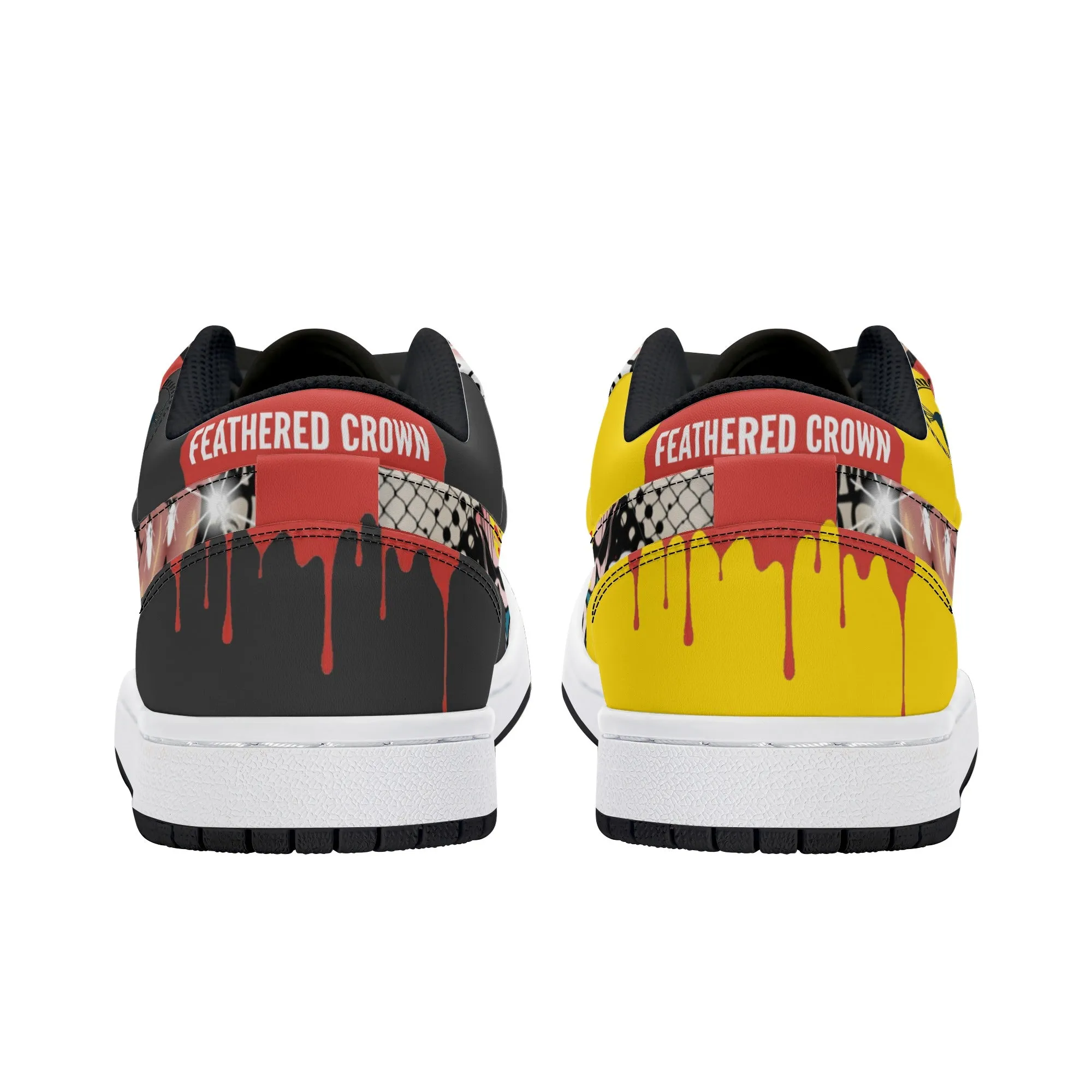Mens Black Low Top Skateboard Sneakers