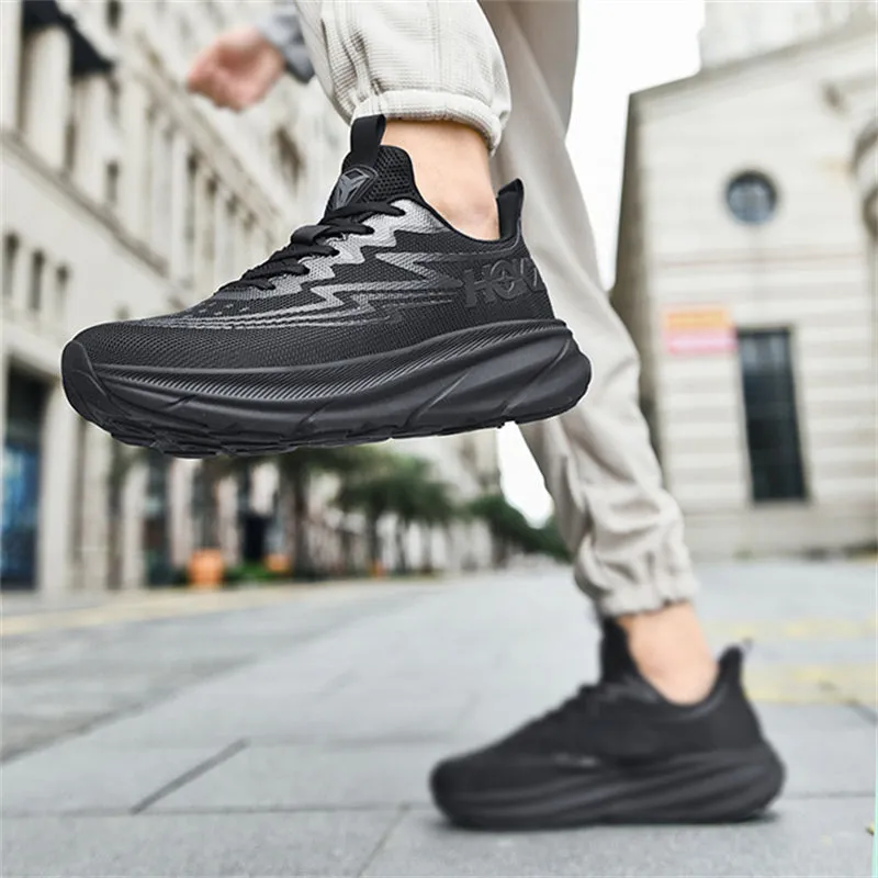 Men's Contrast Color Letter Print Running Luminous Sneakers