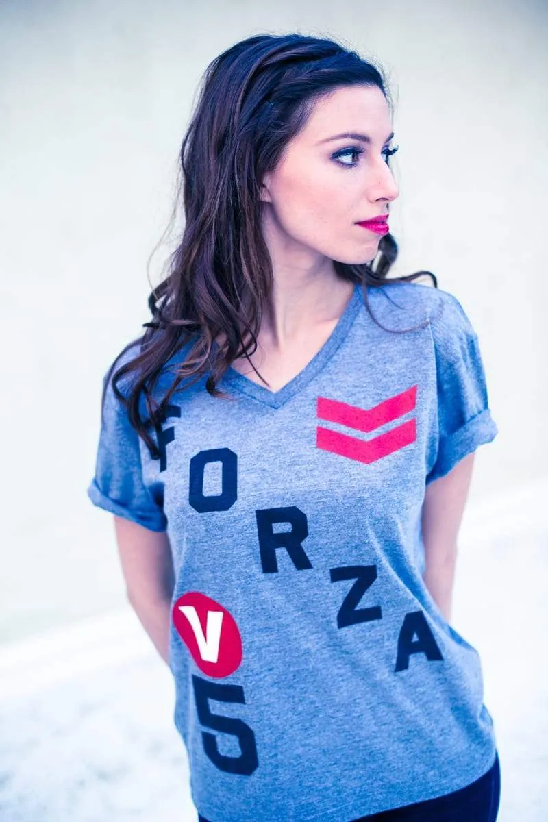 Men's - Forza V Heather Grey V-Neck T-Shirt