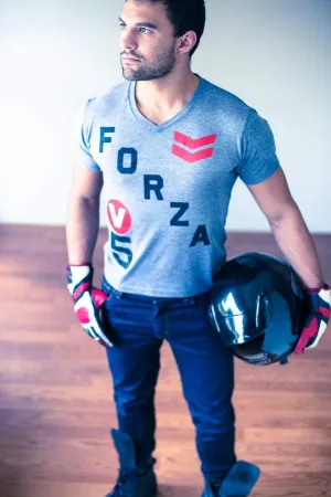 Men's - Forza V Heather Grey V-Neck T-Shirt