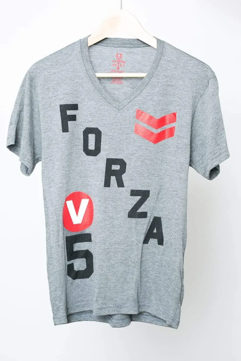 Men's - Forza V Heather Grey V-Neck T-Shirt