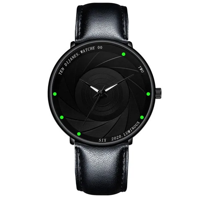Men's Limited-Edition Ultra Thin Leather Quartz Watch
