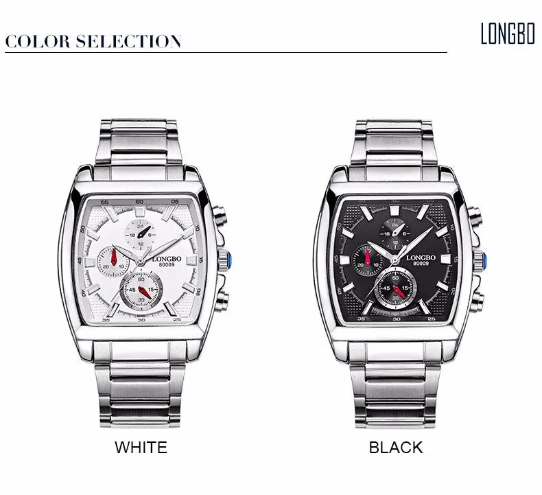 Men's Luxury Stainless Steel Stripe Watch