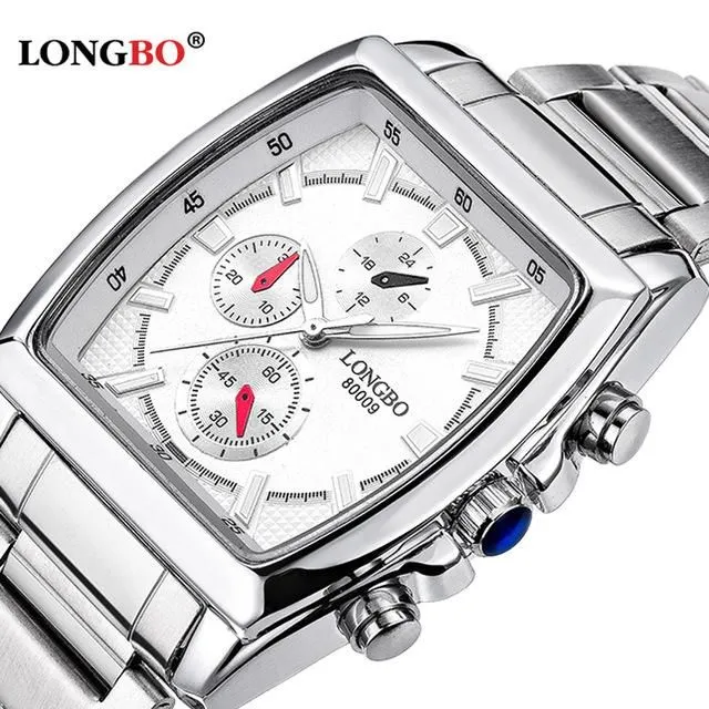 Men's Luxury Stainless Steel Stripe Watch