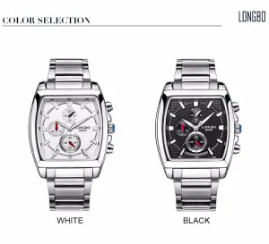 Men's Luxury Stainless Steel Stripe Watch
