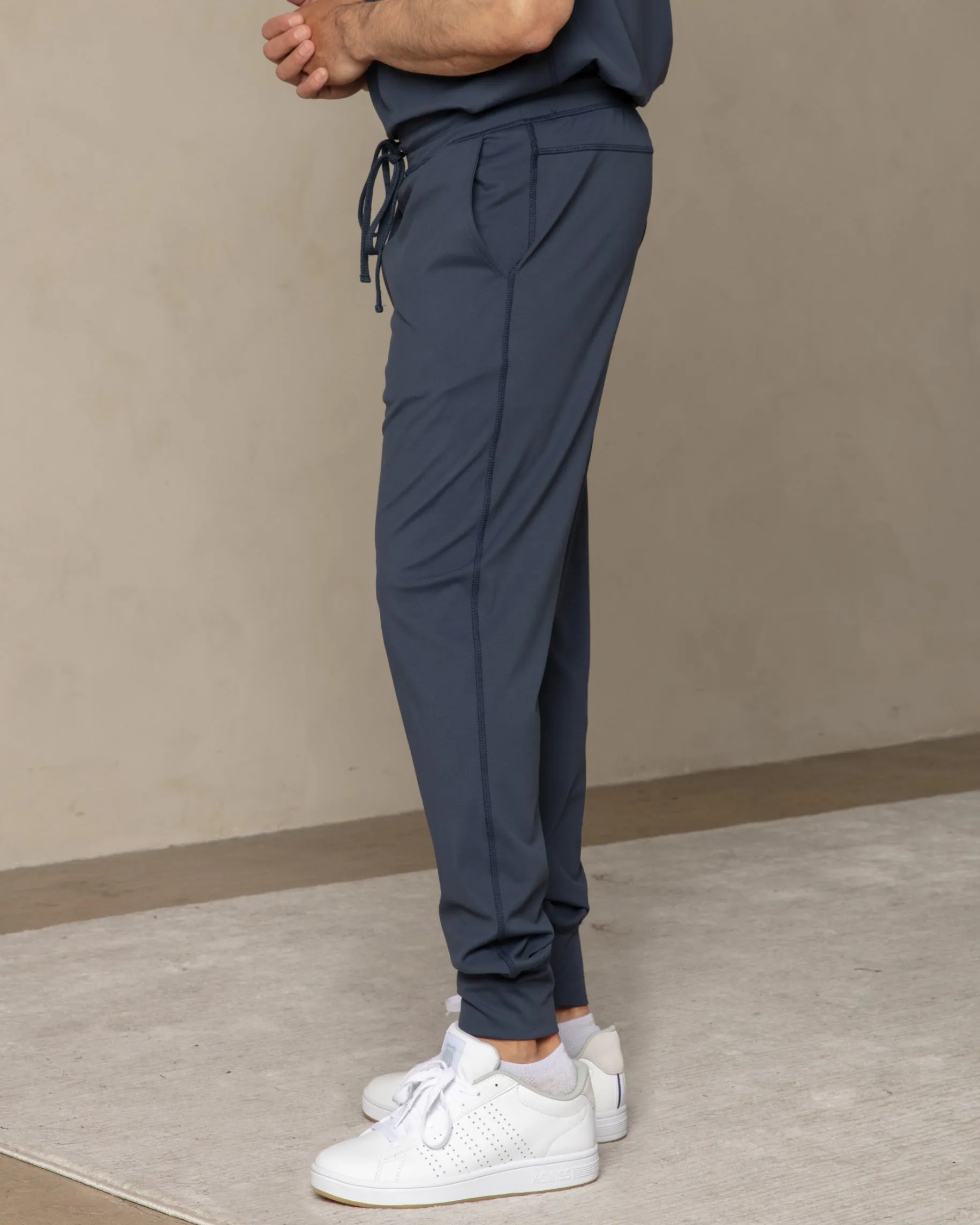 Men's Navy Jogger Scrub Pants