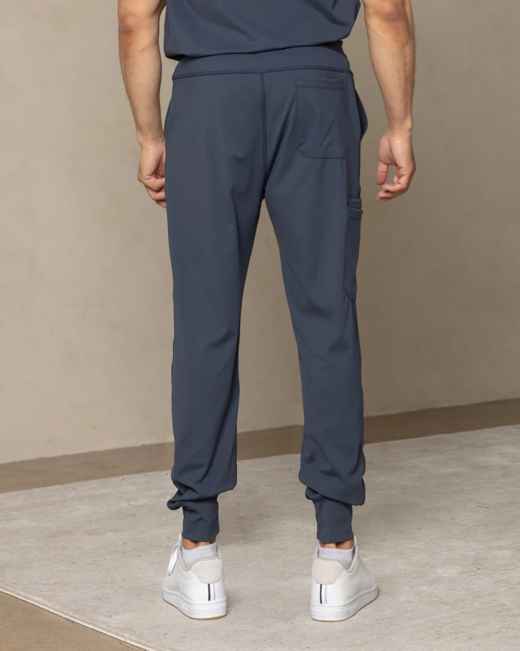 Men's Navy Jogger Scrub Pants