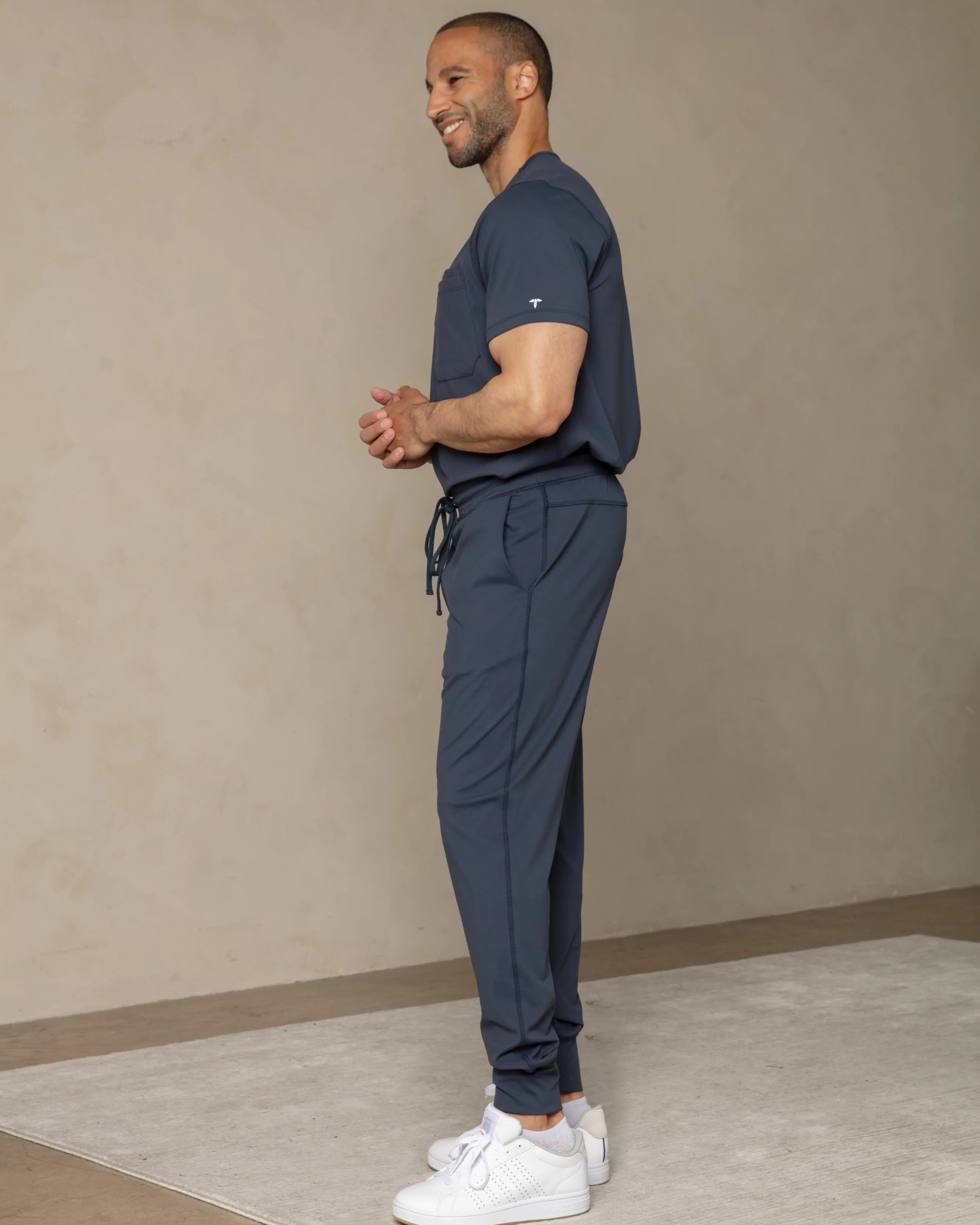 Men's Navy Jogger Scrub Pants