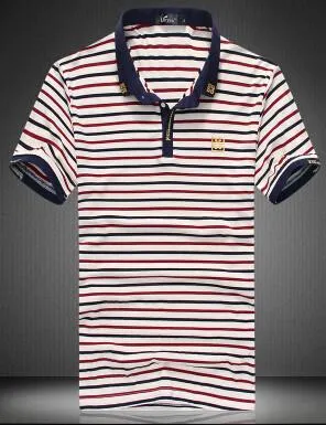 Men's Striped Fashion Polo
